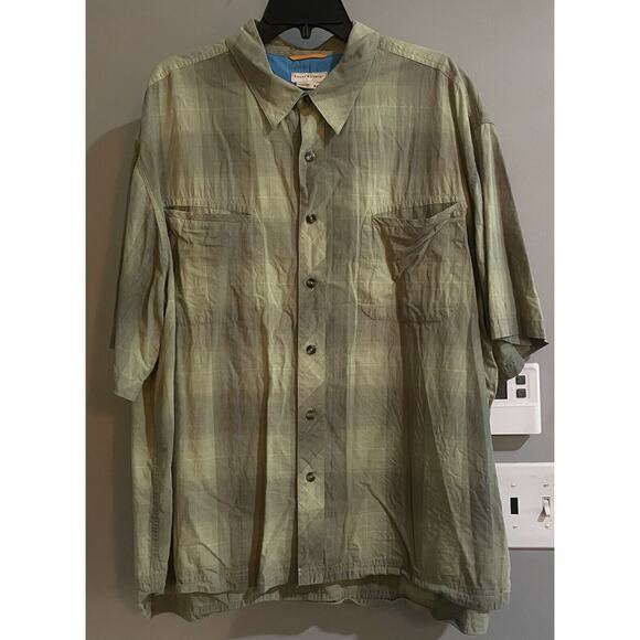 Royal Robbins Shirt Plaid Cotton Short Sleeve‎ Button Up Hiking Fishing Mens XXL - Picture 1 of 7